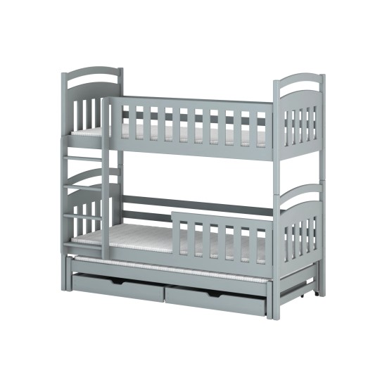 VIKI 90x200 grey bunk bed Lano Furniture