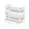VIKI 80x180 pine bunk bed Lano Furniture