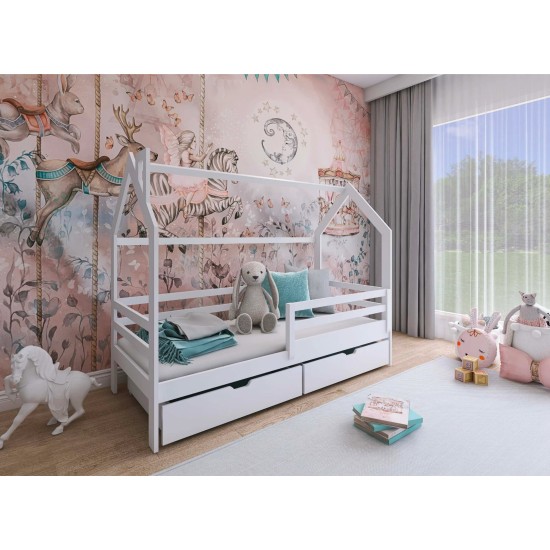 Κρεβάτι Σπιτάκι Montessori - LILA 80x200 white