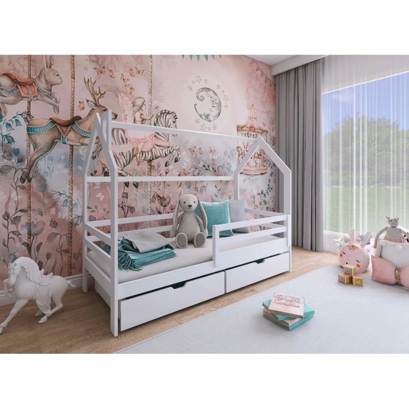 Κρεβάτι Σπιτάκι Montessori - LILA 90x200 white