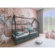 Κρεβάτι σπιτάκι Montessori LILA 80x180 graphite Κρεβάτι σπιτάκι Montessori LILA 80x180 graphite