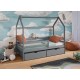 Κρεβάτι Σπιτάκι Montessori - LILA 80x200 grey
