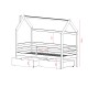Κρεβάτι Σπιτάκι Montessori LILA 80x180 grey