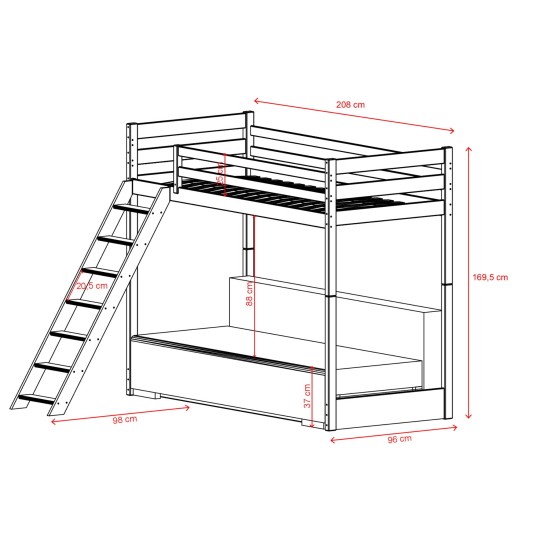 Παιδική Κουκέτα SOFINO 90x200/140x200 Χρώμα Λευκό με Πτυσσόμενο Καναπέ beige POSO 38 Παιδική Κουκέτα SOFINO 90x200/140x200 Χρώμα Λευκό με Πτυσσόμενο Καναπέ beige POSO 38