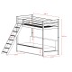 Παιδική Κουκέτα SOFINO 90x200/140x200 Χρώμα graphite με Πτυσσόμενο Καναπέ beige POSO 38