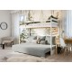 Παιδική Κουκέτα SOFINO 90x200/140x200 Χρώμα ash grey με Πτυσσόμενο Καναπέ sage grey ZOOM 15