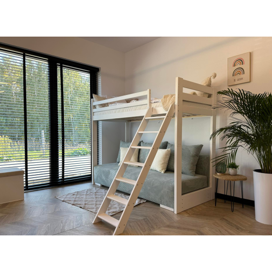 Παιδική Κουκέτα SOFINO 90x200/140x200 Φυσικό Χρώμα Πεύκου με Πτυσσόμενο Καναπέ beige POSO 38 Παιδική Κουκέτα SOFINO 90x200/140x200 Φυσικό Χρώμα Πεύκου με Πτυσσόμενο Καναπέ beige POSO 38