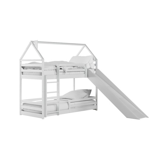 Κουκέτα Montessori με Τσουλήθρα - PLAY 90x190 white