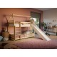 Κουκέτα Montessori με Τσουλήθρα - PLAY 80x200 gray