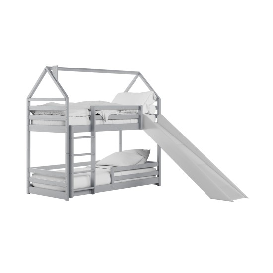 Κουκέτα Montessori με Τσουλήθρα - PLAY 90x200 gray Κουκέτα Montessori με Τσουλήθρα - PLAY 90x200 gray