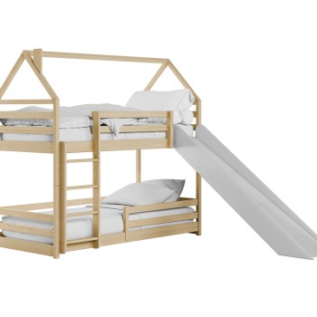 Κουκέτα Montessori με Τσουλήθρα - PLAY 80x180 pine