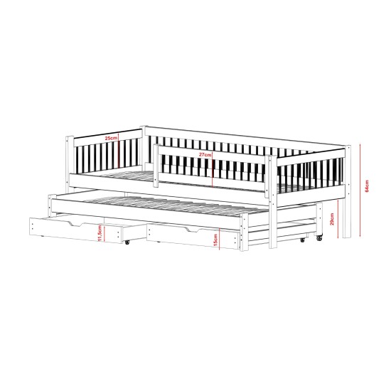 SOFTI 90x190 white childrens bed Lano Furniture SOFTI 90x190 white childrens bed Lano Furniture