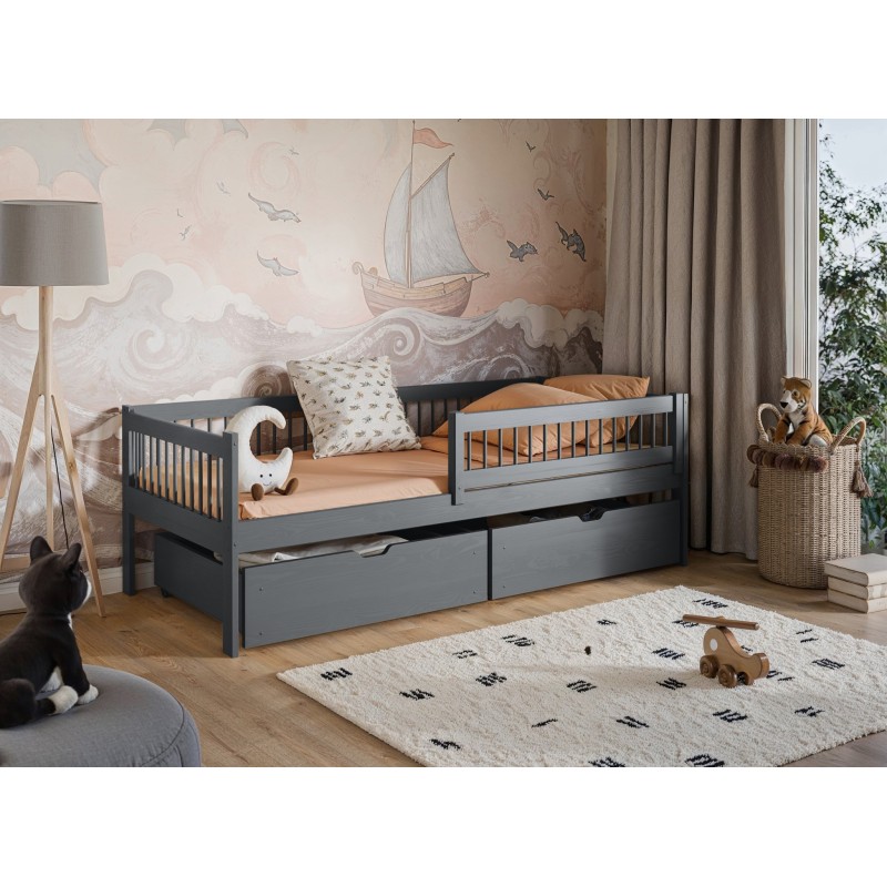EDI 80x180 graphite childrens bed Lano Furniture