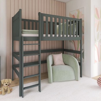 LAURA 80x160 graphite loft bed Lano Furniture