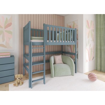 LAURA 80x160 grey loft bed Lano Furniture