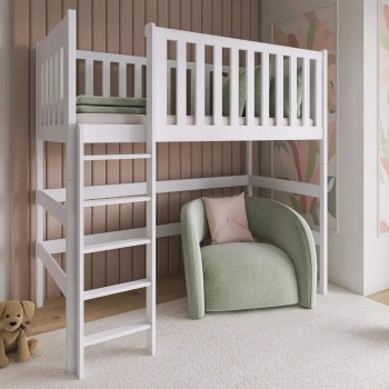 LAURA 90x190 pine loft bed Lano Furniture