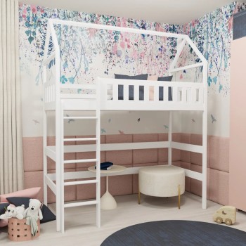 OTYLIA 80x160 white loft bed Lano Furniture