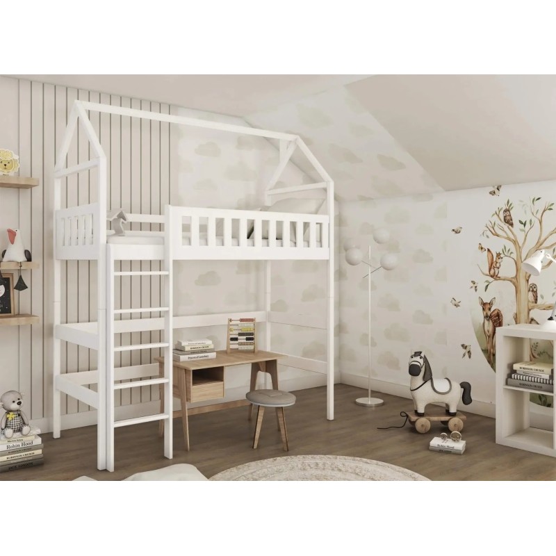 OTYLIA 80x200 white loft bed Lano Furniture