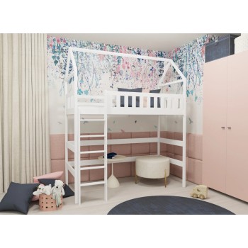 OTYLIA 90x200 white loft bed Lano Furniture