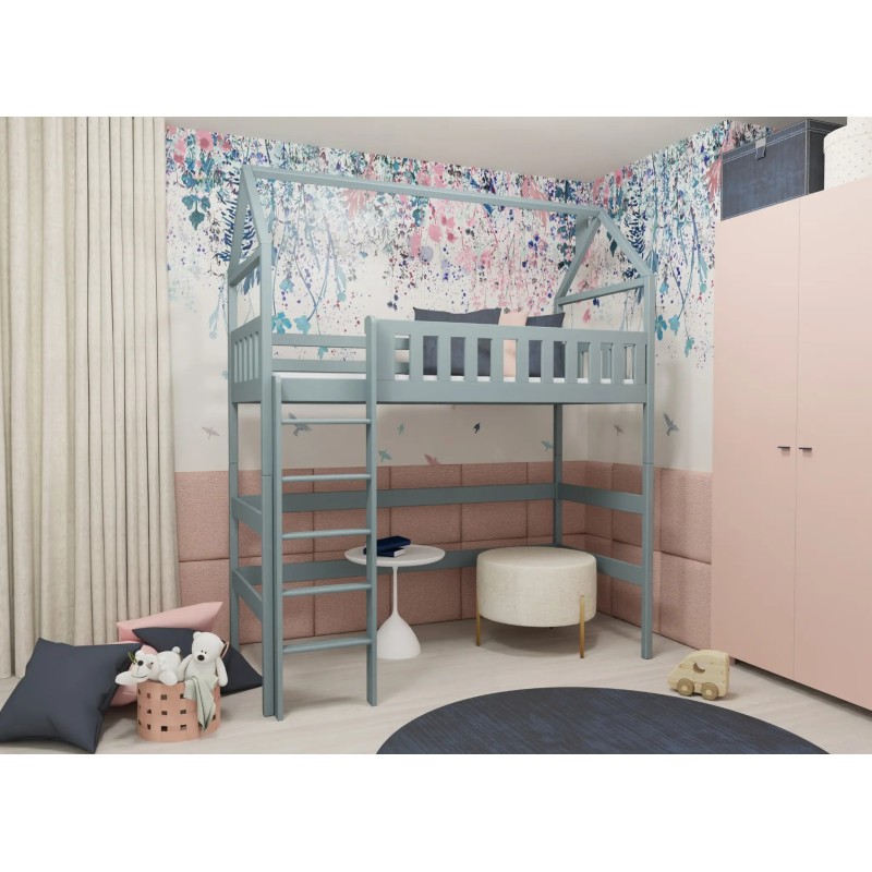 OTYLIA 90x200 grey loft bed Lano Furniture