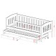 AMELKA 90x200 graphite bunk bed Lano Furniture AMELKA 90x200 graphite bunk bed Lano Furniture