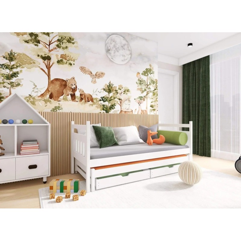 DANIEL 80x160 white bunk bed Lano Furniture