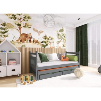 DANIEL 80x180 grey bunk bed Lano Furniture