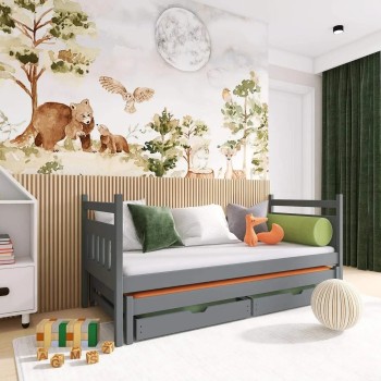 DANIEL 90x200 grey bunk bed Lano Furniture