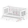 KAJA 80x200 graphite bunk bed Lano Furniture