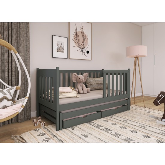 KAJA 90x200 graphite bunk bed Lano Furniture