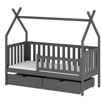 Παιδικό Κρεβάτι Montessori Teepee SIMBA 80x160 graphite 