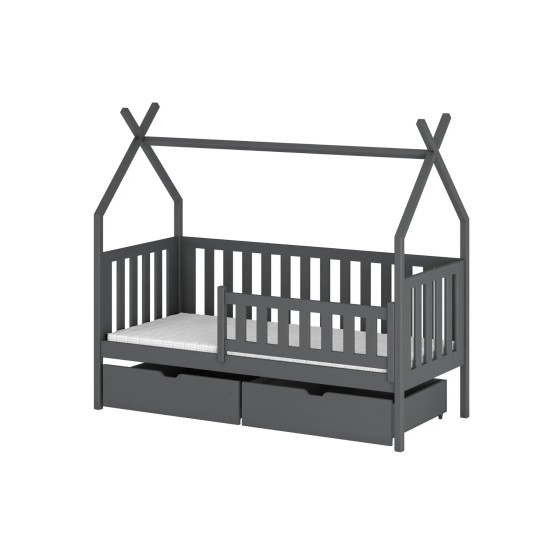 Παιδικό Κρεβάτι Montessori Teepee SIMBA 80x160 graphite Παιδικό Κρεβάτι Montessori Teepee SIMBA 80x160 graphite