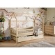OSKAR 80x160 pine childrens house bed Lano Furniture