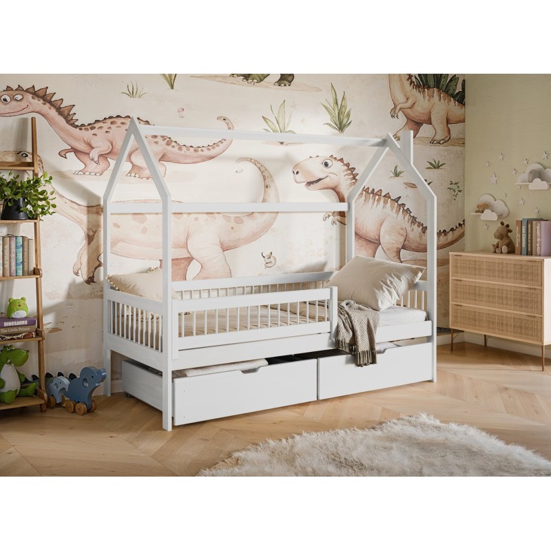 OSKAR 80x180 pine childrens house bed Lano Furniture