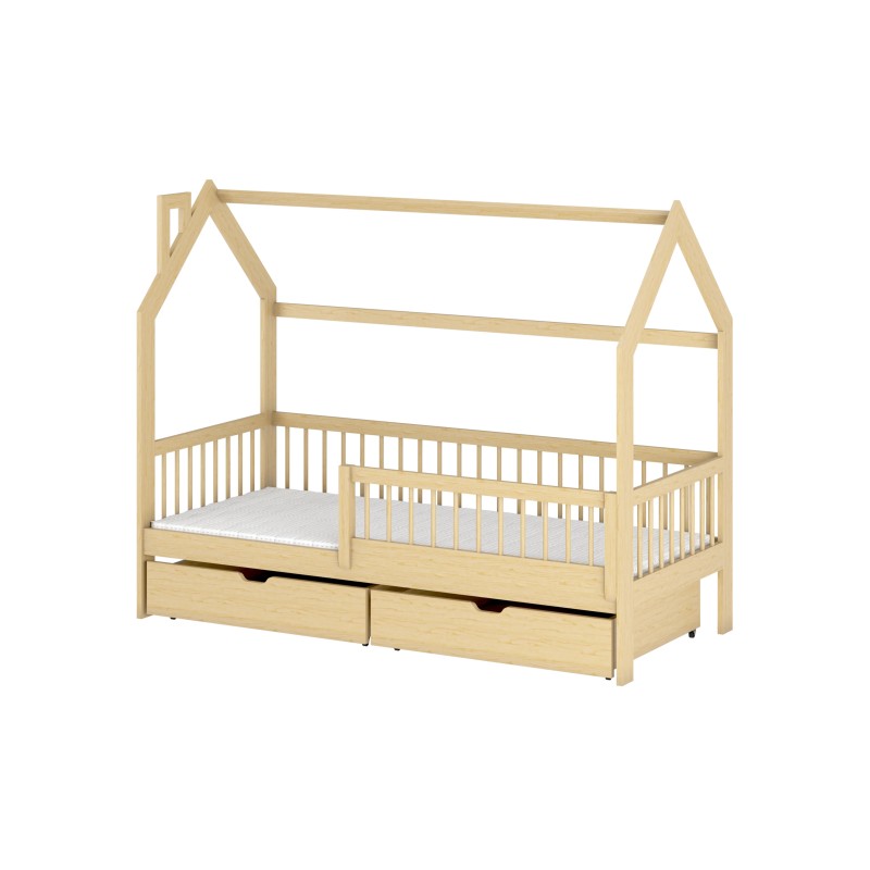 OSKAR 90x190 pine childrens house bed Lano Furniture