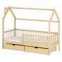 OSKAR 90x190 pine children's house bed Lano Furniture