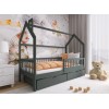 OSKAR 80x180 graphite childrens house bed Lano Furniture