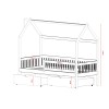 OSKAR 80x160 grey childrens house bed Lano Furniture