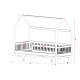 OSKAR 80x200 grey childrens house bed Lano Furniture OSKAR 80x200 grey childrens house bed Lano Furniture