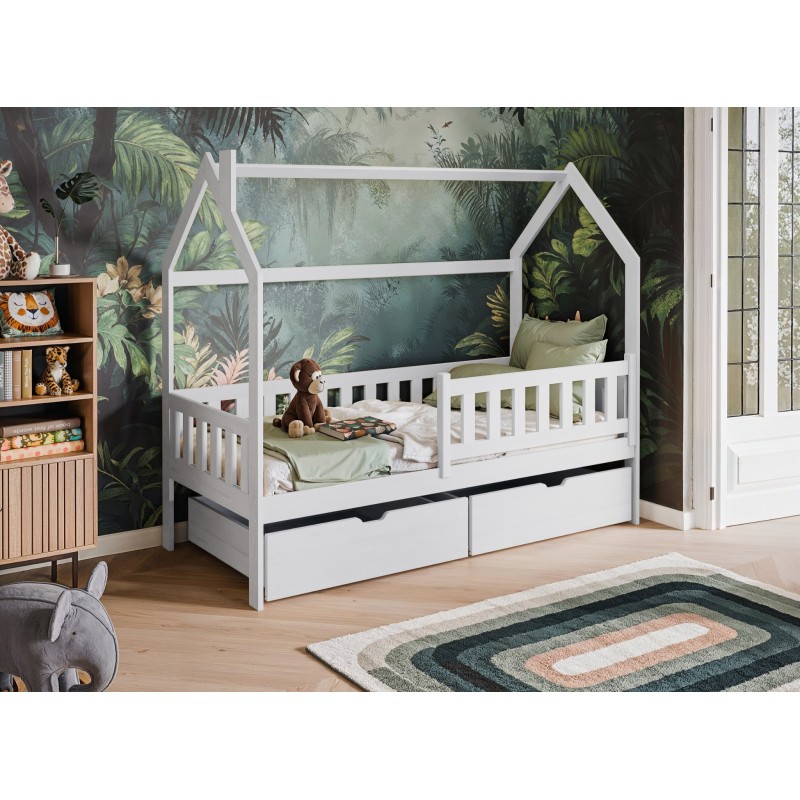 NATAN 90x190 white childrens house bed Lano Furniture