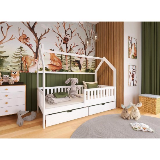 NATAN 90x190 pine childrens house bed Lano Furniture NATAN 90x190 pine childrens house bed Lano Furniture