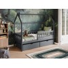 NATAN 80x160 graphite childrens house bed Lano Furniture