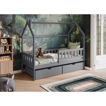 NATAN 80x160 grey children's house bed Lano Furniture