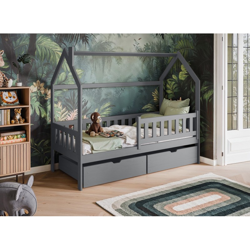 NATAN 80x160 grey childrens house bed Lano Furniture
