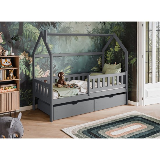 NATAN 80x180 grey childrens house bed Lano Furniture NATAN 80x180 grey childrens house bed Lano Furniture