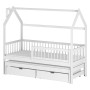 PAPI 80x160 white children's house bed Lano Furniture