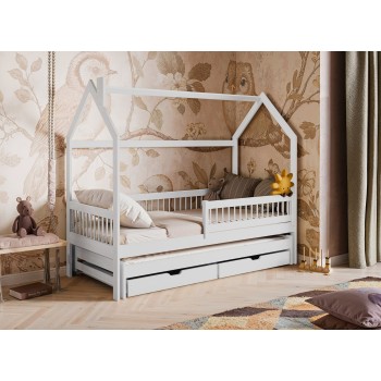 PAPI 80x180 white children's house bed Lano Furniture