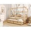 PAPI 80x200 pine childrens house bed Lano Furniture