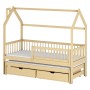PAPI 90x200 pine children's house bed Lano Furniture