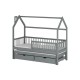 PAPI 80x180 graphite childrens house bed Lano Furniture